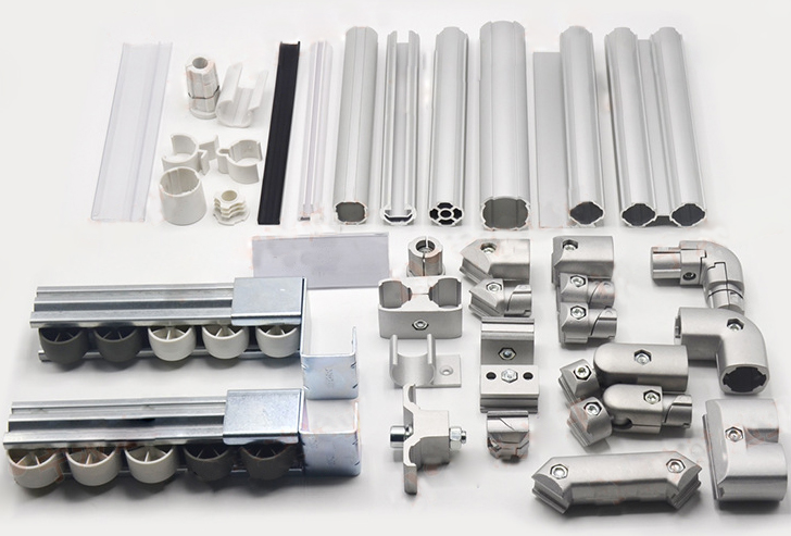 低成本自動化精益管標準構建對應的接頭標準構件--不銹鋼精益管和鋁合金精益管的接頭配件